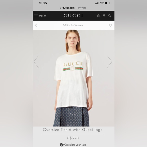Like New - Authentic Gucci oversized logo t-shirt - Picture 7 of 11